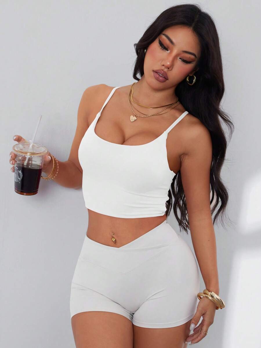 Sports Bra Racerback - Womens Criss-Cross Strap Racerback Sports Bra
