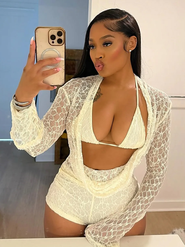 Weird Puss Sexy See Through 3  - Lace Bralette Set ulasan dan harga