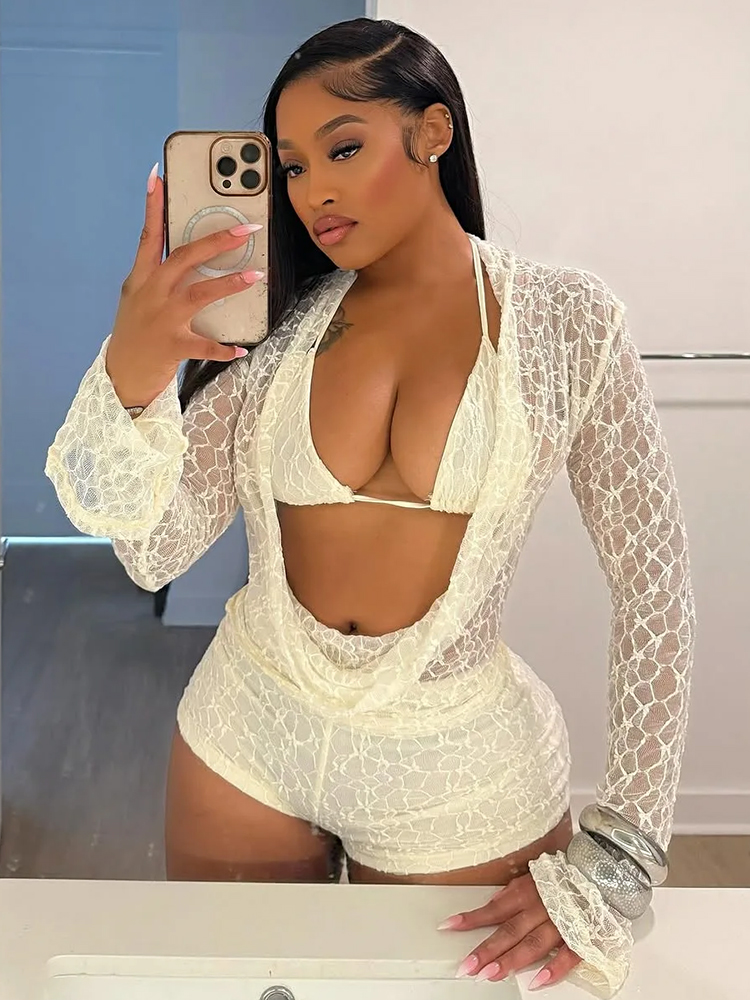 Weird Puss Sexy See Through 3  - Lace Bralette Set ulasan dan harga