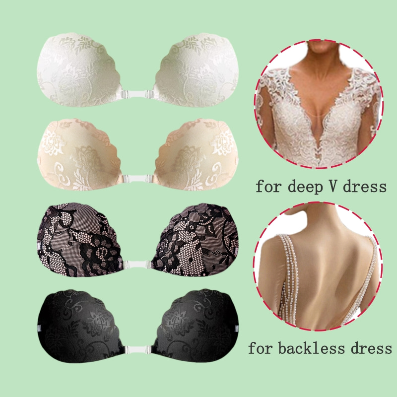 Lace Invisible Bra Backless St - Backless Bra Sticky ulasan dan harga