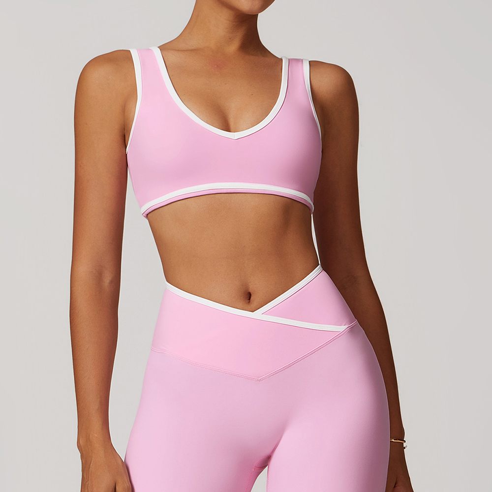 V-Neck Sports Bra Women Top Pu - Minimizer Bra Women ulasan dan harga