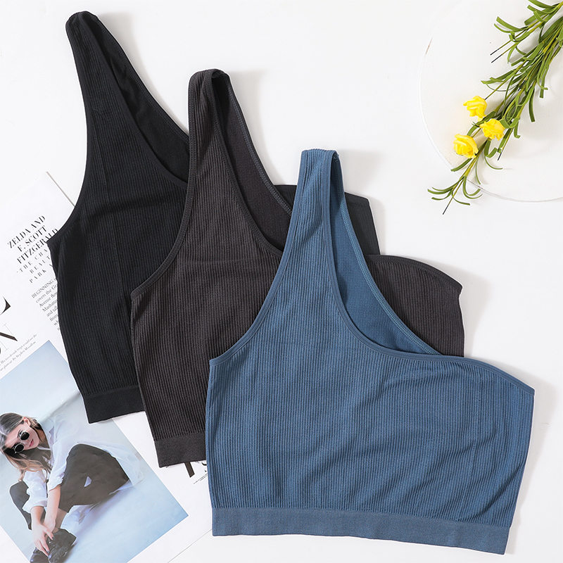 One Shoulder Tank Tops Women S - T Shirt Bra Seamless ulasan dan harga