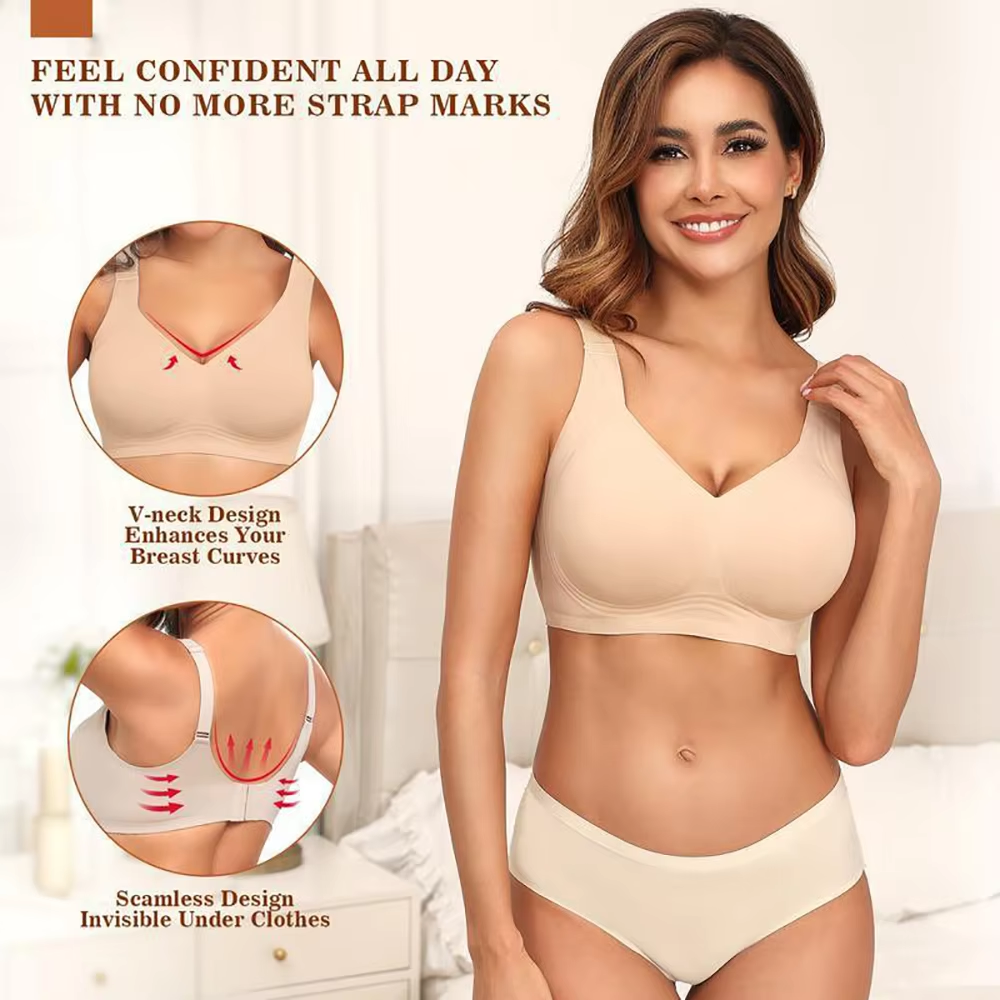 Women Seamless Wireless Suppor - T Shirt Bra Seamless ulasan dan harga