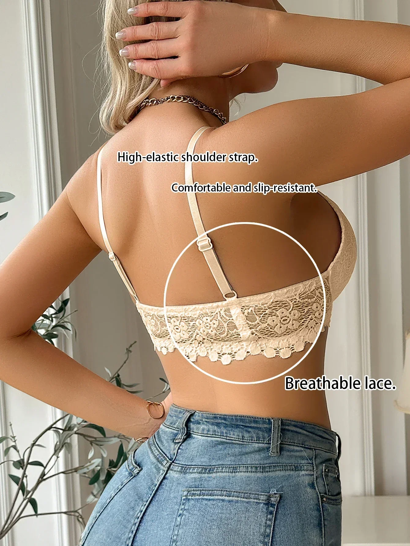 Women's Lace Front Clasp Push  - Cotton Bra Everyday ulasan dan harga
