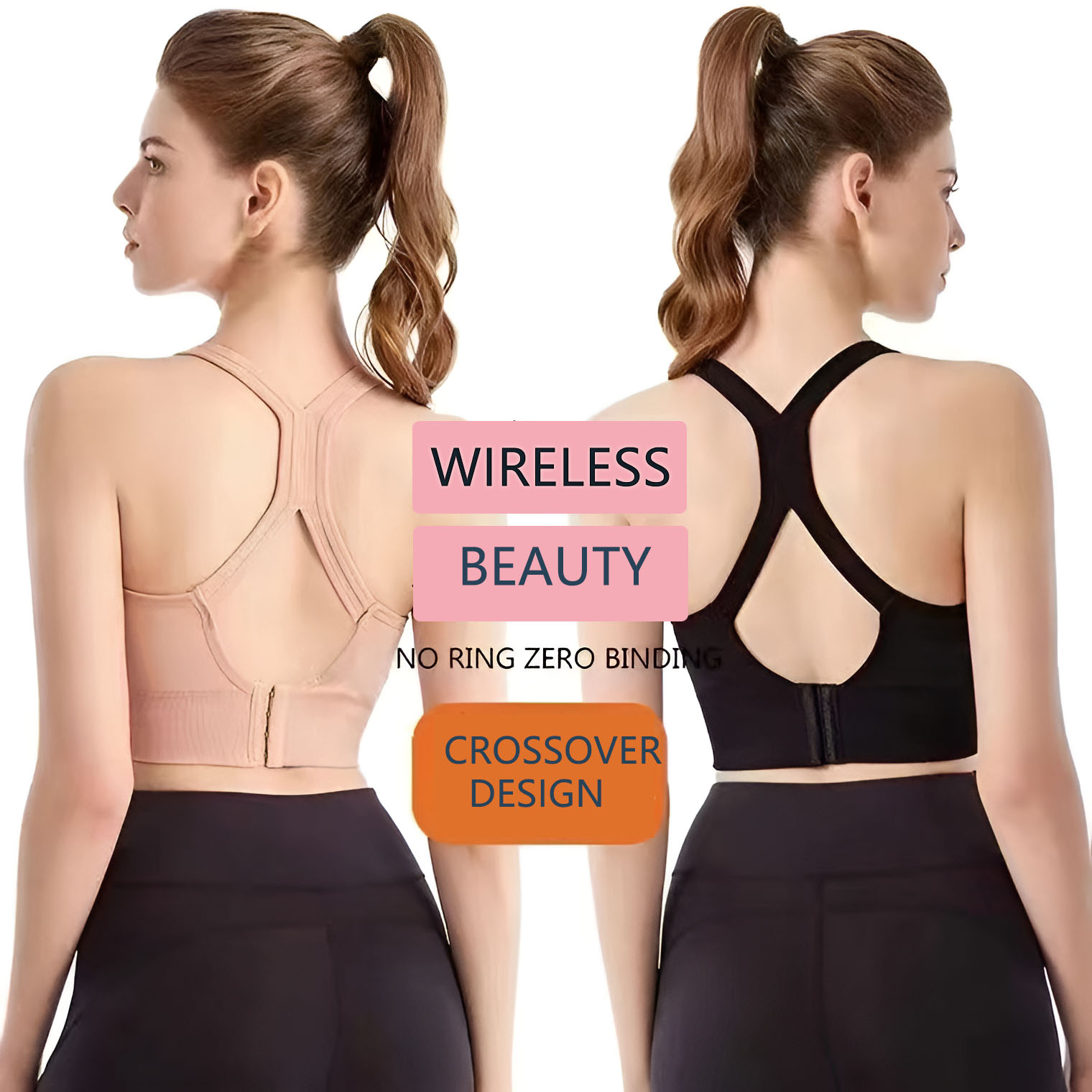 Women's Cross Back Sports Bra  - Full Coverage Bra ulasan dan harga
