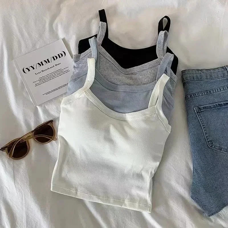 Sexy Sleeveless Crop Top for W - T Shirt Bra Seamless ulasan dan harga