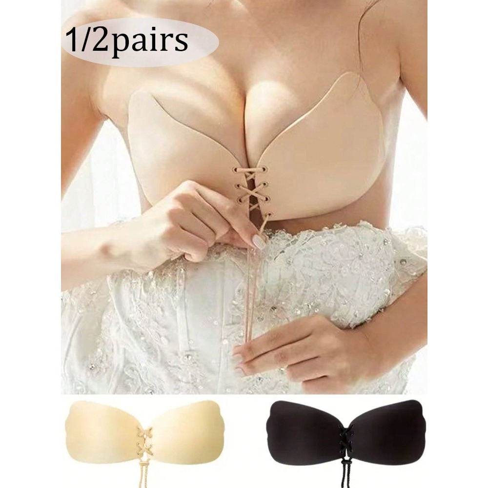 1/2pcs Wing-Shaped Adhesive Br - Push Up Bra Silicone ulasan dan harga